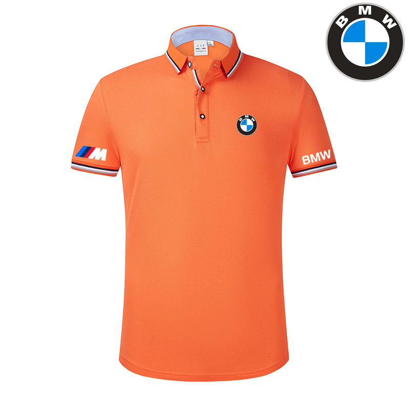 2022 Polo BMW Motorsport Homme Coton épissage Couleur Contraste Manche Courte